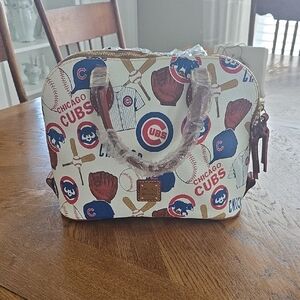 Dooney & Bourke Chicago Cubs Cream and Brown Satchel